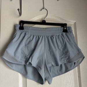 LULULEMON light sky blue Hotty hot shorts 2.5”